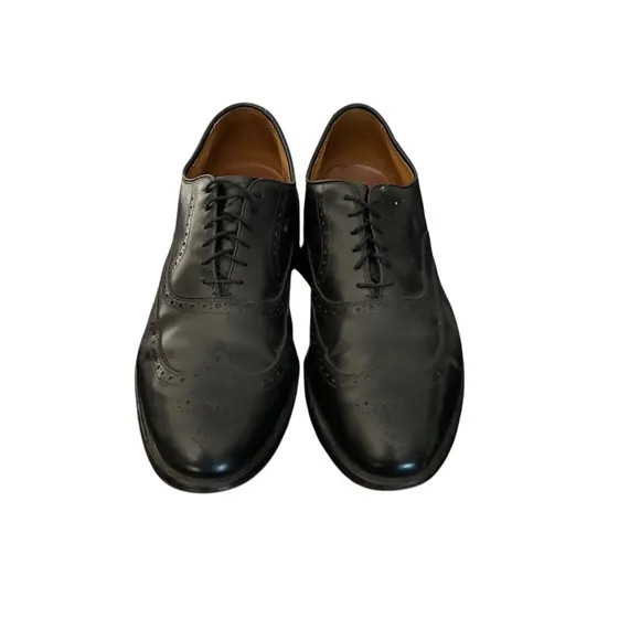 Allen Edmonds Mens Chester Black Full Brogue Wingtip Oxford Dress Shoes Size 11