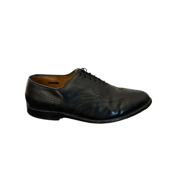 Allen Edmonds Mens Chester Black Full Brogue Wingtip Oxford Dress Shoes Size 11
