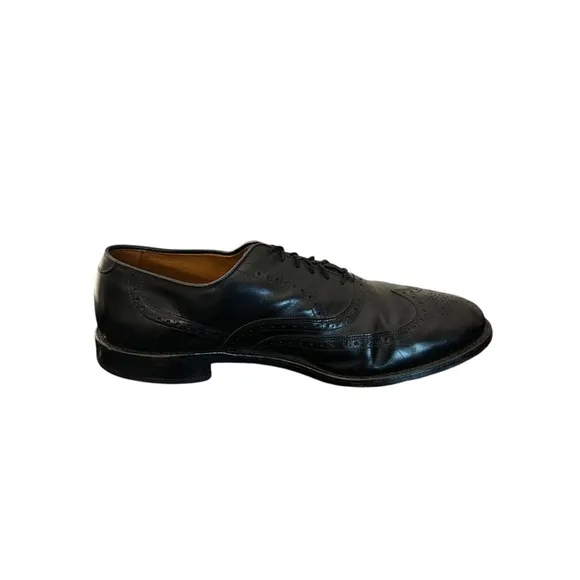 Allen Edmonds Mens Chester Black Full Brogue Wingtip Oxford Dress Shoes Size 11
