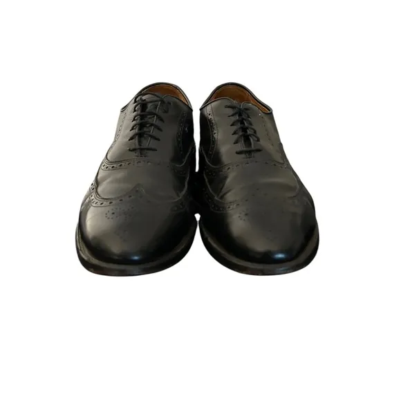 Allen Edmonds Mens Chester Black Full Brogue Wingtip Oxford Dress Shoes Size 11