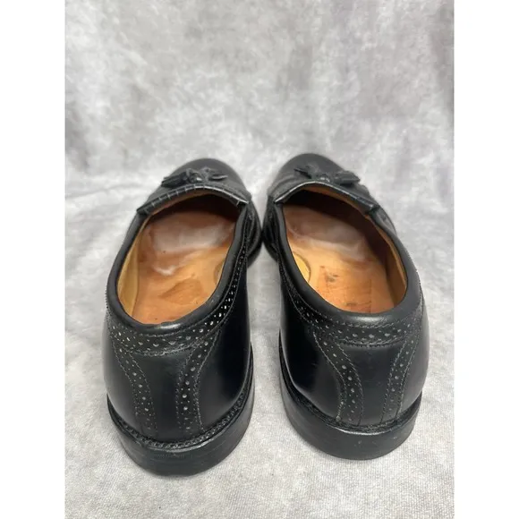 Allen Edmonds Shoes Mens 10 B  Bridgeton Black Leather Kiltie Tassel Loafer