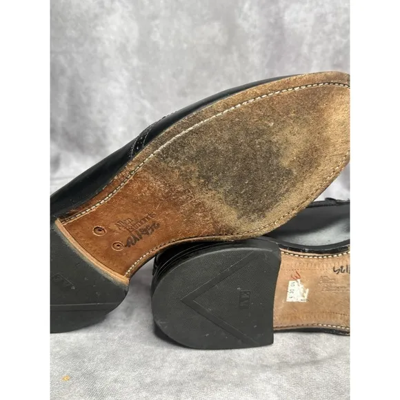 Allen Edmonds Shoes Mens 10 B  Bridgeton Black Leather Kiltie Tassel Loafer