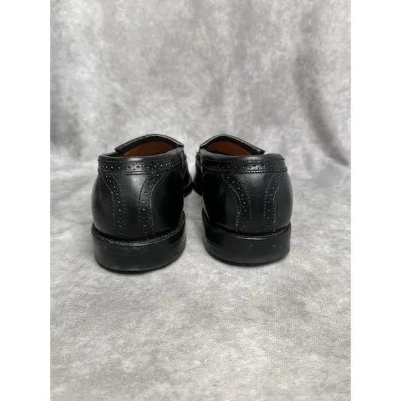 Allen Edmonds Shoes Mens 10 B  Bridgeton Black Leather Kiltie Tassel Loafer