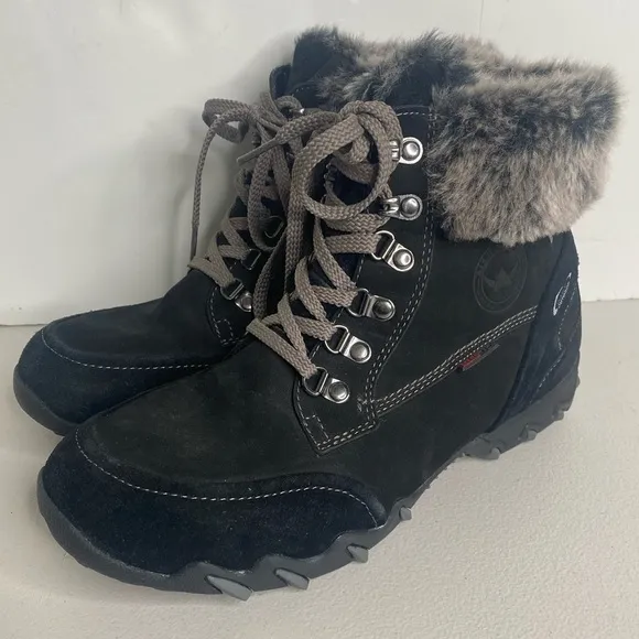 Allrounder by Mephisto Women's Nabuka Tex Black Suede/G Nubuck Sz 10