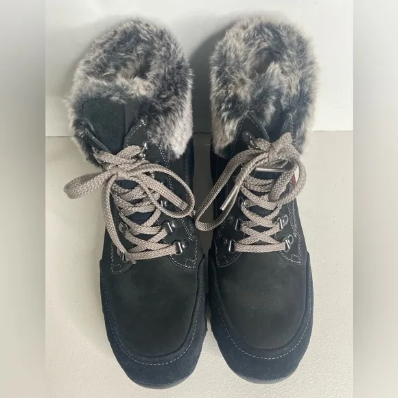 Allrounder by Mephisto Women's Nabuka Tex Black Suede/G Nubuck Sz 10