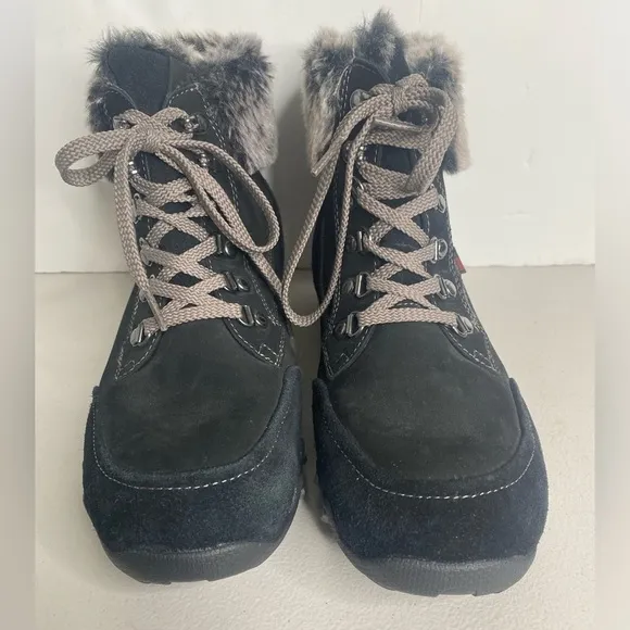 Allrounder by Mephisto Women's Nabuka Tex Black Suede/G Nubuck Sz 10