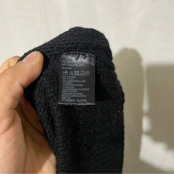 AllSaints Black Weave Jumper Sweater - Size US 4 / UK 8