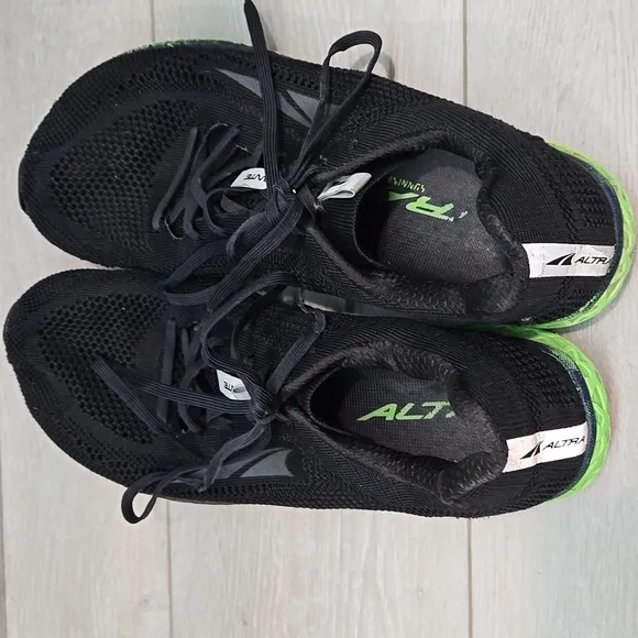 Altra Mens Escalante Black&amp; Green Athletic Shoes Sneakers Sz 13