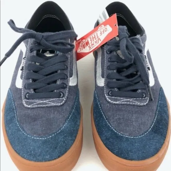 &gt;Ⓜ️GILBERT CROCKETT (RAWHIDE) NAVY SUEDE / DENIM CANVAS BRAND NEW VANS UNISEX