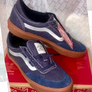 &gt;Ⓜ️GILBERT CROCKETT (RAWHIDE) NAVY SUEDE / DENIM CANVAS BRAND NEW VANS UNISEX