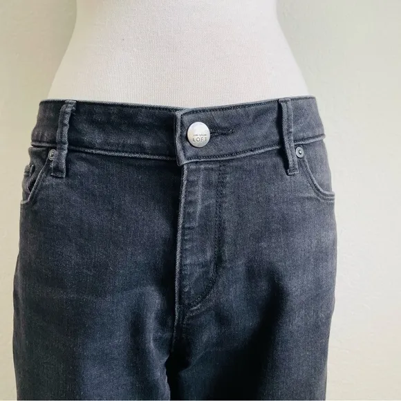 Ann Taylor Loft Black Curvy Sexy Boot Cut Jeans