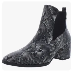 ANNE KLEIN PARSON WOMENS SLIP-ON ANKLE BOOTS Shoes 7 M (B,M) Reptile Embossed