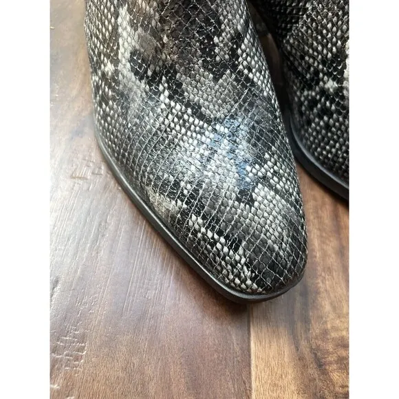 ANNE KLEIN PARSON WOMENS SLIP-ON ANKLE BOOTS Shoes 7 M (B,M) Reptile Embossed
