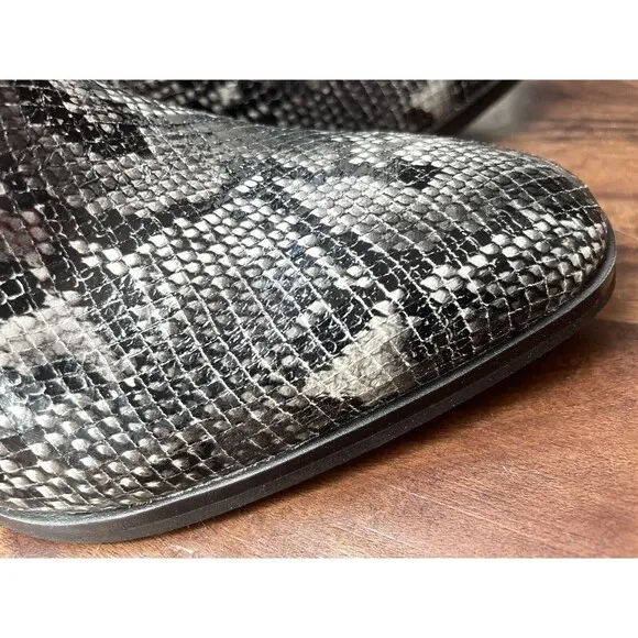 ANNE KLEIN PARSON WOMENS SLIP-ON ANKLE BOOTS Shoes 7 M (B,M) Reptile Embossed