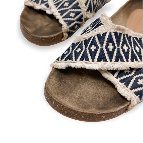 Anthropologie | Callie Criss Cross Slide Sandals