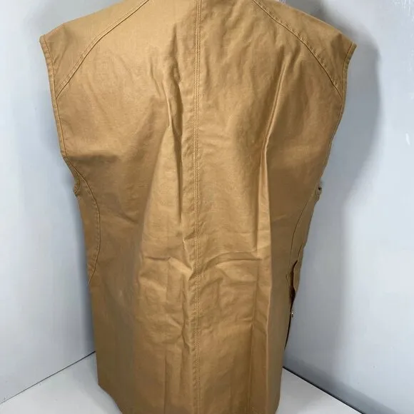 Anthropologie Pilcro Women's Waxed Bard Utility Vest Honey Tan Size S - NWT