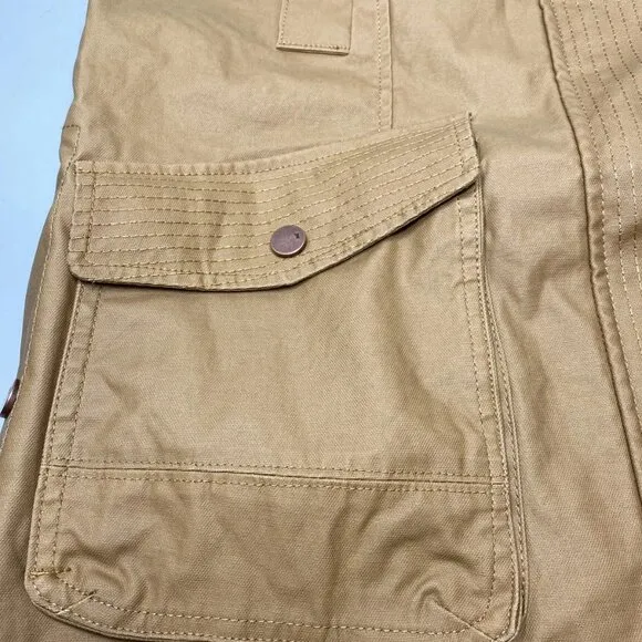 Anthropologie Pilcro Women's Waxed Bard Utility Vest Honey Tan Size S - NWT