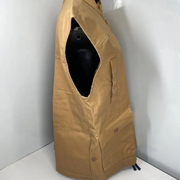 Anthropologie Pilcro Women's Waxed Bard Utility Vest Honey Tan Size S - NWT