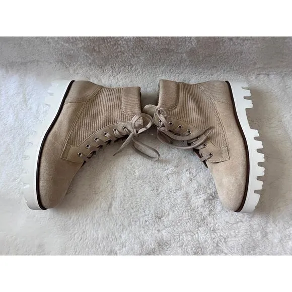 AQUATALIA Myla Corduroy Suede Ankle Boots Size 10