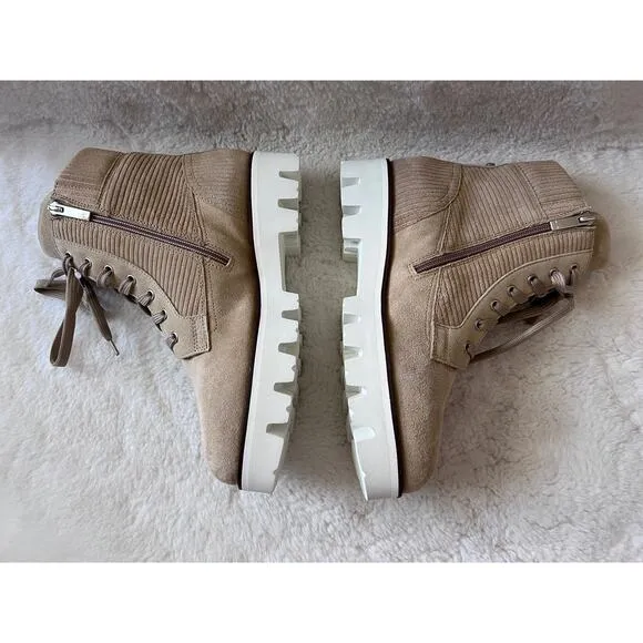AQUATALIA Myla Corduroy Suede Ankle Boots Size 10