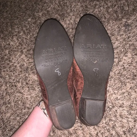 Ariat Brown Leather Mules Size 7