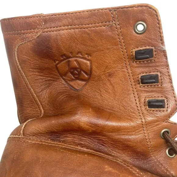 Ariat Heritage Lacer Lace Up Cowboy Boot Mens 13D Light Brown Tan Lace Up