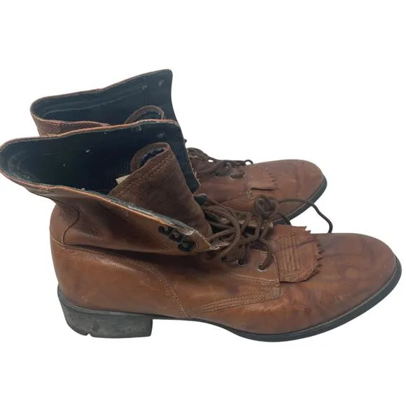 Ariat Heritage Lacer Lace Up Cowboy Boot Mens 13D Light Brown Tan Lace Up