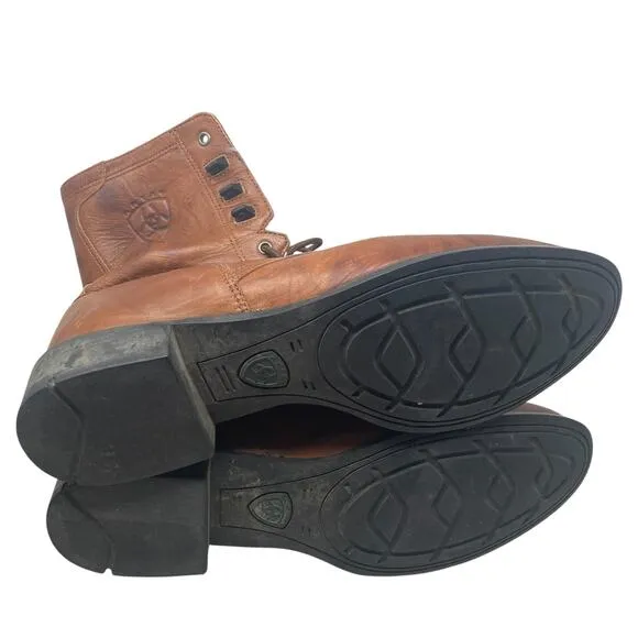 Ariat Heritage Lacer Lace Up Cowboy Boot Mens 13D Light Brown Tan Lace Up
