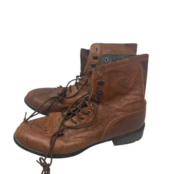 Ariat Heritage Lacer Lace Up Cowboy Boot Mens 13D Light Brown Tan Lace Up