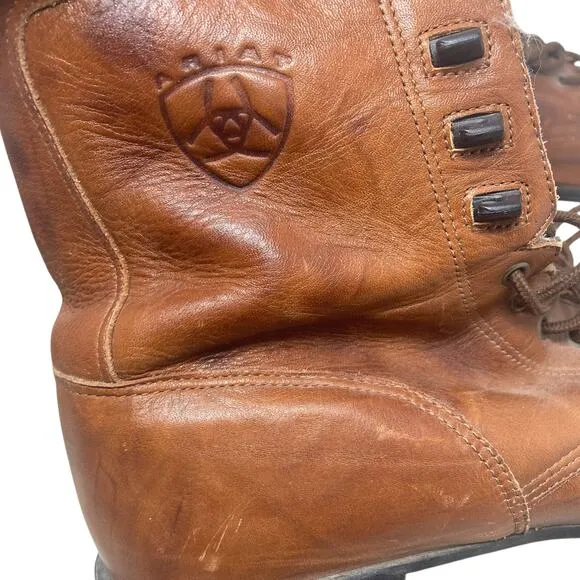 Ariat Heritage Lacer Lace Up Cowboy Boot Mens 13D Light Brown Tan Lace Up