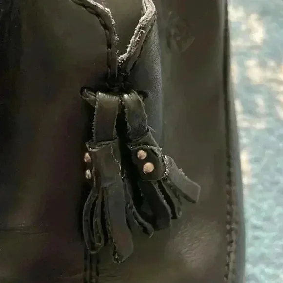 Ariat leather tassel wedge mules 8.5
