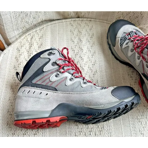 ASOLO Spirit GTX Hiking Boots Shoes Women's Size 8.5 Gray/Black Leather Gore-tex