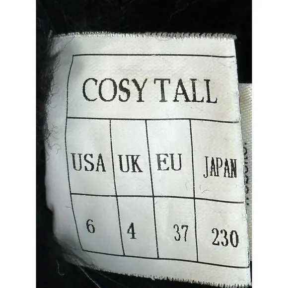 Australia Luxe Collective Cosy Tall Boots Genuine Sheepskin Suede Womens Black 6