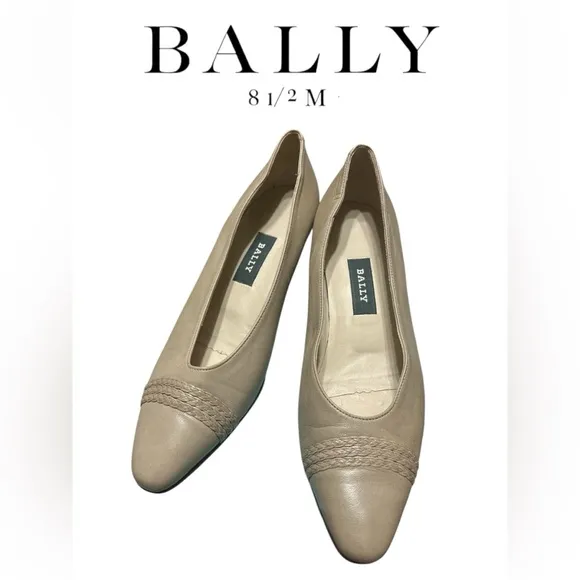 BALLY ladies beige shoes 8 1/2 M