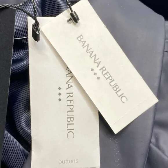 Banana Republic Men's Oversized Water-Resistant Mac Jacket Navy Blue Size S NWT