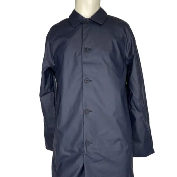 Banana Republic Men's Oversized Water-Resistant Mac Jacket Navy Blue Size S NWT