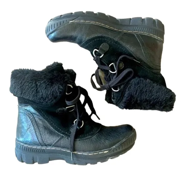 BareTraps Dakota boots | Black Lace Up Winter Faux Fur | Bare Traps | Size 7