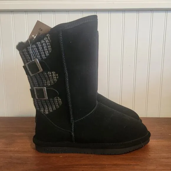 Bearpaw Boshie Womens Size 10 Black Winter Boots New‎