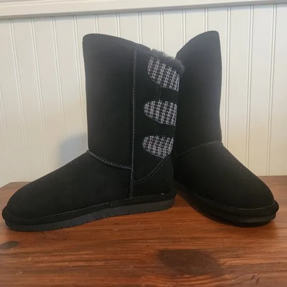 Bearpaw Boshie Womens Size 10 Black Winter Boots New‎