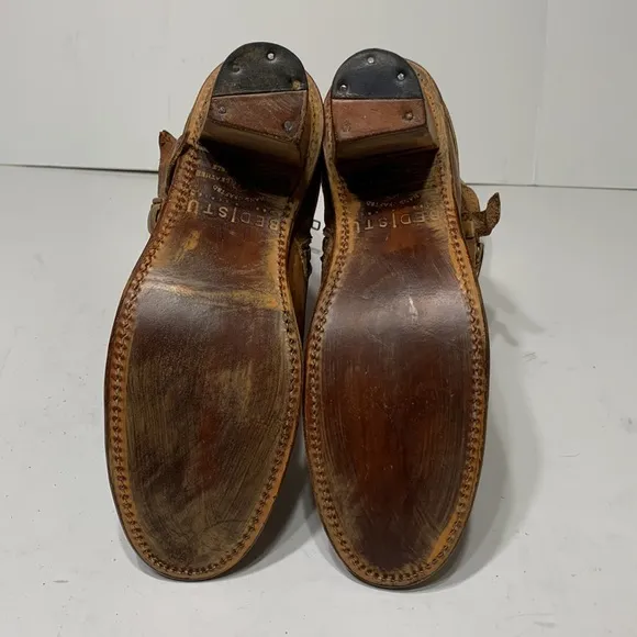 Bed Stu boot golden tan distressed wrapped