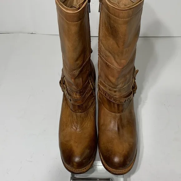 Bed Stu boot golden tan distressed wrapped