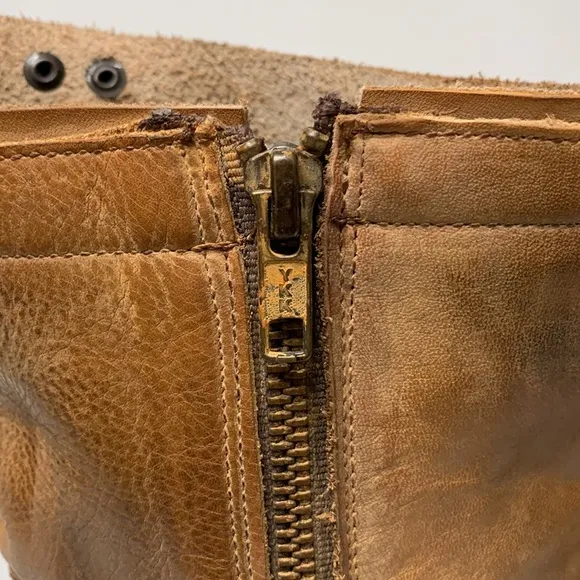 Bed Stu boot golden tan distressed wrapped