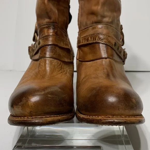 Bed Stu boot golden tan distressed wrapped