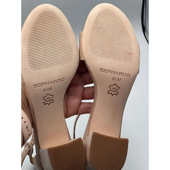 Bernardo Blush Belinda‎ Leather Sandal Women's Size 8.5