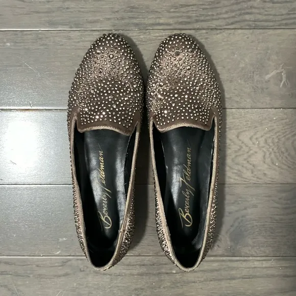 Beverly Feldman Rhinestone Covered Shoes Size 6