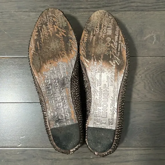 Beverly Feldman Rhinestone Covered Shoes Size 6