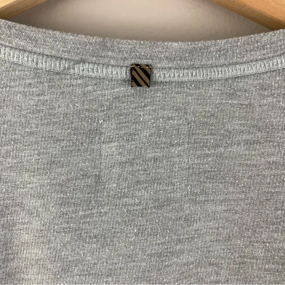 BILLY REID Men’s Light Grey Cloud Blue Donegal Terry Long Sleeve Henley Top