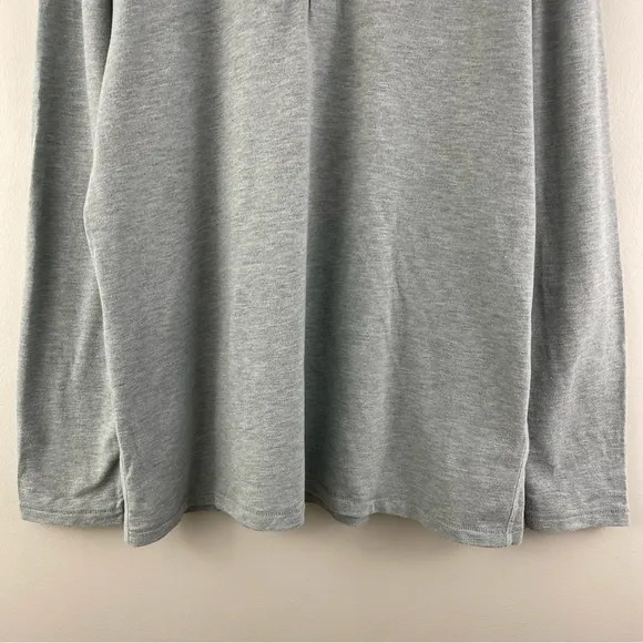 BILLY REID Men’s Light Grey Cloud Blue Donegal Terry Long Sleeve Henley Top