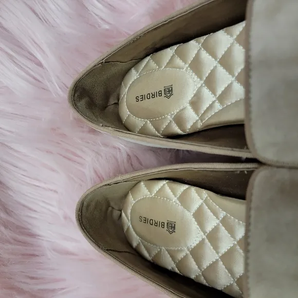 Birdies suede leather starling tan latte loafer shoes