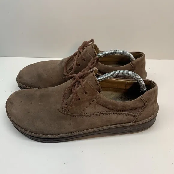 Birkenstock Footprints Mens Size 45 US M12 Brown Nubuck Leather Oxford Shoes